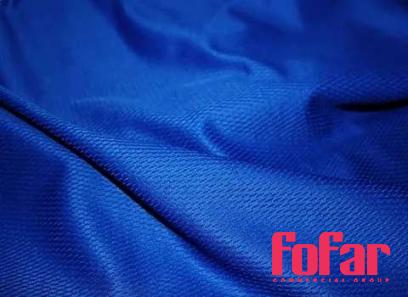 Buy new tricot blue fabric + great price